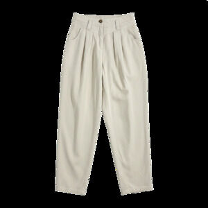 Topshop Pleated Beige Peg Leg Trousers Size 2